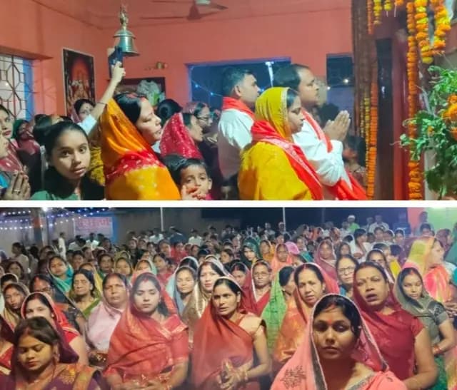 Sonbhadra News : भक्ति,शक्ति और आस्था-पांचवें दिन माँ दुर्गा के "स्कंदमाता"स्वरूप की हुई विशेष पूजा