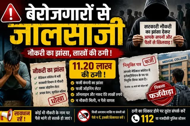 Sonbhadra News : नौकरी के नाम पर बेरोजगारों से 11 लाख की ठगी, मेडिकल कॉलेज का फर्जी जॉइनिंग लेटर थमाकर रचा गया बड़ा खेल
